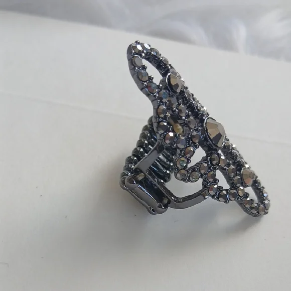 Paparazzi Metallic Black Statement Ring - Picture 2 of 10